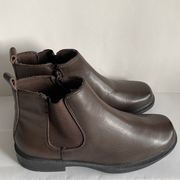 Soft Stags Haband Mens Brown Leather Ankle Boots Zip Lightweight Booties 8 main image 4